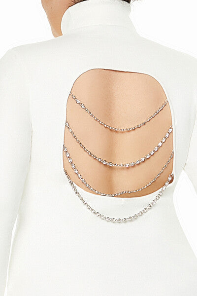 Plus Size Faux Gem Midi Sweater Dress
